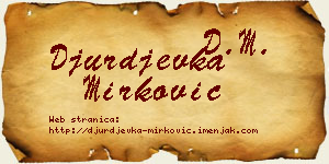 Đurđevka Mirković vizit kartica